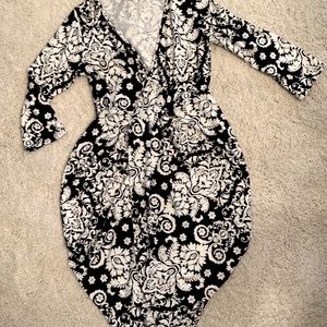 Black and white sexy dress